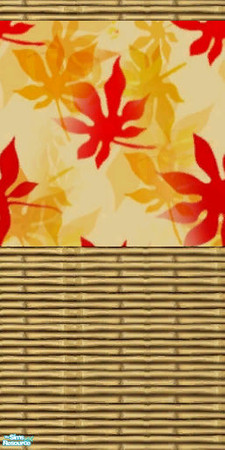 Sims 2 — Bamboo Leaves Set - #3 Wall by Miyu-Tenshi — Here is my third bamboo Leaves wallpaper.