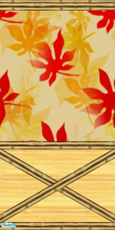 Sims 2 — Bamboo Leaves Set - #2 Wall by Miyu-Tenshi — Here is my second bamboo leaves wallpaper.