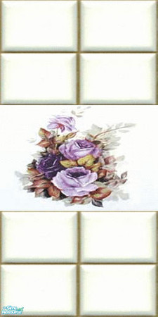 Sims 2 — Rose Tile Wall Set 1 - Individual Item by lollipop6969 — Rose tile wall 4