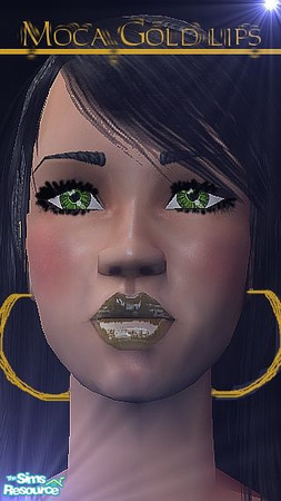 Sims 2 — Mocha Gold lips by Lanebran — Brown with a golden shimmer liquid lips.