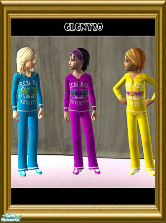 Sims 2 — Ecko Red Sweatsuits - Little Girls by clcny20 — The remake of these Ecko red sweatsuits, for little girls.
