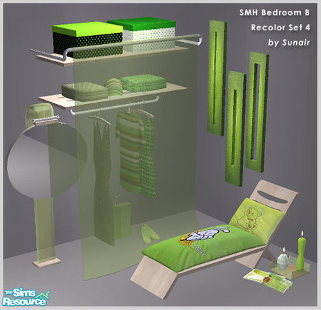 Sims 2 — SMH Bedroom B - Recolor set 4 by Sunair — SMH Bedroom B - Recolor set 4 (nature)