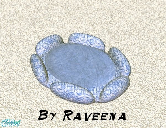 Sims 2 — Flower Pet Bed - Blue 2 by Raveena — Recolor of NoFrills adorable, flower-shaped pet bed. You must download her