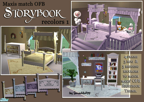 Sims 2 — Storybook Match recolor Set by Simaddict99 — Here are the remaining Maxis colors for my Storybook match mesh