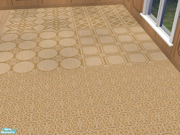 Sims 2 — Lightwood Tile Set by TSR Archive — Mixed maple wood tiles