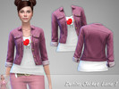 Sims 4 — Denim Jacket Lana 1 by Jaru_Sims — Base game mesh recolor Jacket 12 swatches Teen to elder Custom thumbnail