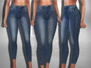 Sims 4 — Female Mid Rise Dark Blue Jeans by saliwa — Saliwa Mid Rise Dark Blue Realistic Jeans