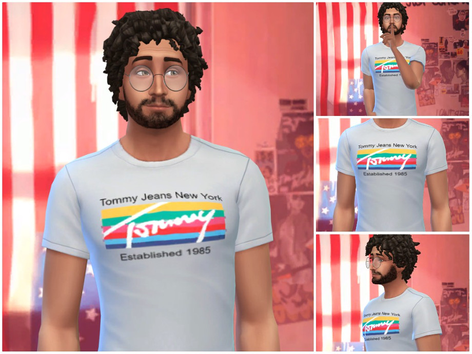 Enlighten eftermiddag Souvenir The Sims Resource - Tommy Hilfiger Rainbow t-shirt
