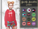 Sims 4 — Sporty Sweaters (Child) by DescargasSims — Female and male Available in all categories HQ-Mod compatible Blog: