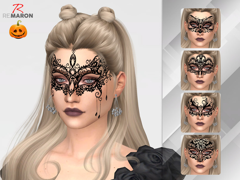The Sims Resource Lace Mask Halloween 01