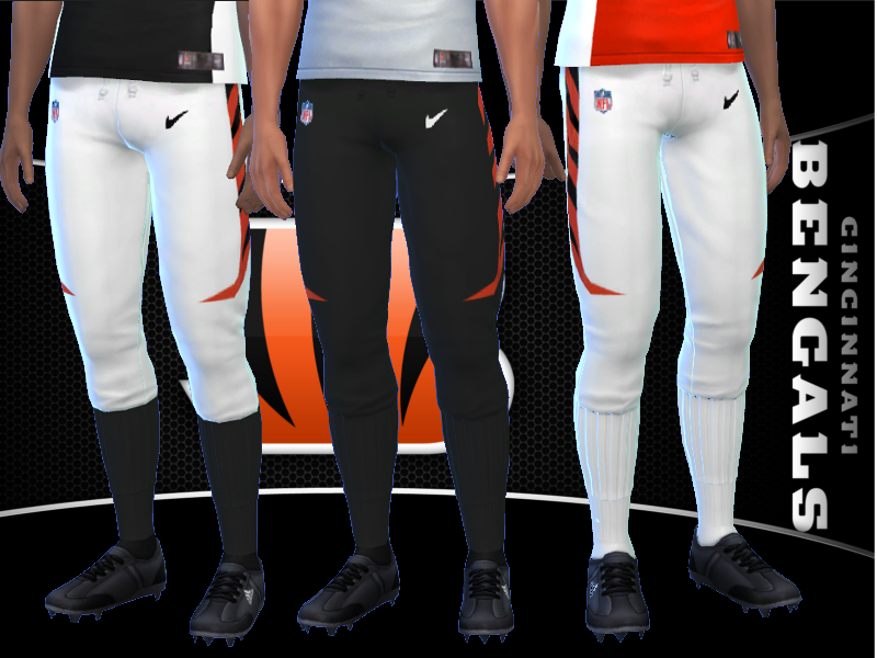 The Sims Resource - Cincinnati Bengals Uniform Pants (Fitness needed)