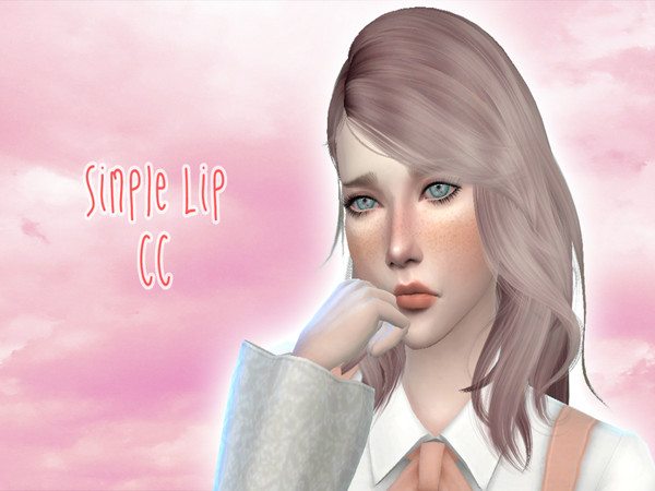 Sims 4 — Simple Lip by madsmad — This is my first CC so bear with me on this 7 swatches BG compatible