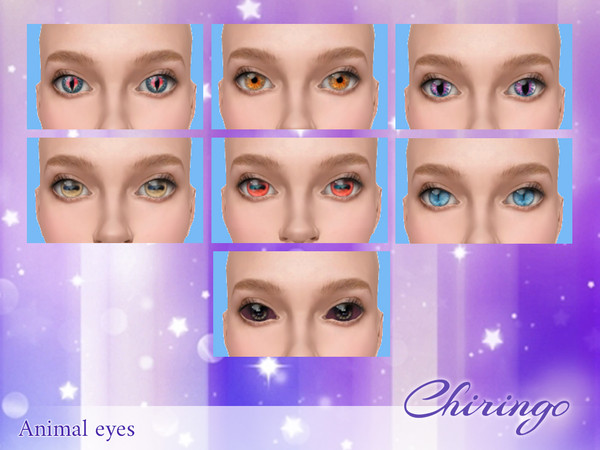 Sims 4 — Animal eyes by chiringo-chan — Someone asked me goat eyes and so I made more animal eyes.