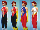 Sims 4 — Nightfall Jumpsuit (Cutie Honey recolour) - Mesh needed by KJNanika — A simple recolour as requested into the