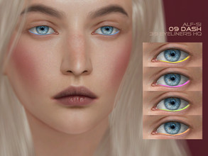 Sims 4 — Dash - Eyeliner 09 HQ by Alf-si — - child + ; - humans, aliens, vampires; - 39 colors; - HQ compatible; - custom