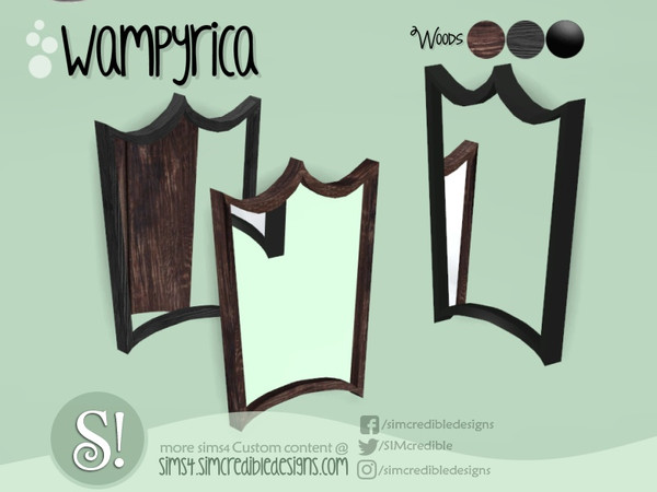 Sims 4 — Wampyrica mirror by SIMcredible! — Halloween 2019 by SIMcredibledesigns.com available at TSR 4 colors variations
