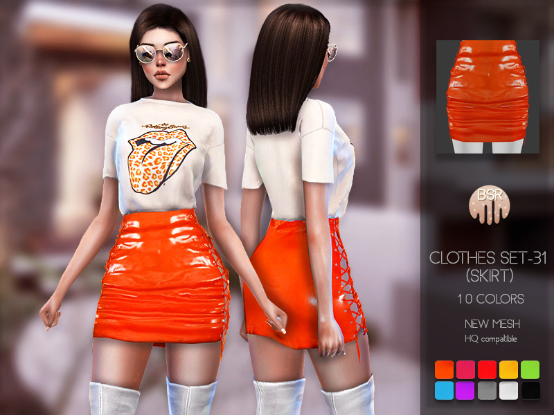 The Sims Resource - Clothes SET-31 (SKIRT) BD124