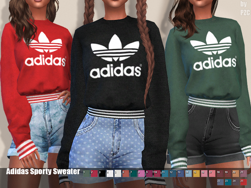 The Sims Resource - Adidas Sporty Sweater(mesh required)