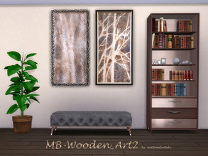 Sims 4 — MB-Wooden_Art2 by matomibotaki — MB-Wooden_Art2, elegant and chic painting for your Sims 4, part of a set with 2