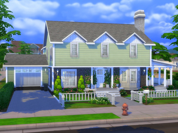 Sims 4 — 4352 Wisteria Lane (The Sims 4) by CarlDillynson — This large American Style home has five bedrooms,