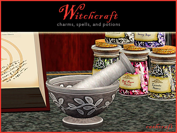 Sims 3 — Witchcraft Magical Pestle and Mortar by Cashcraft — A mortar and pestle can be used to crush and grind herbs and