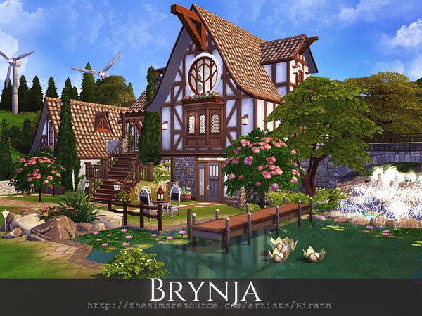 Sims 4 — Brynja by Rirann — Brynja is a cozy house for a small sim family. Fully furnished and decorated. Inside: living