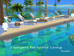 Sims 4 — Lounger Set for Island Living by ShinoKCR — Lounger Set for Island Living You need to have Island Living