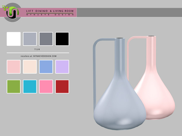 Sims 4 — Lift Vase V1 by NynaeveDesign — Lift Dining Living Room Decor - Vase V1 Found under: Decor - Miscellaneous Decor