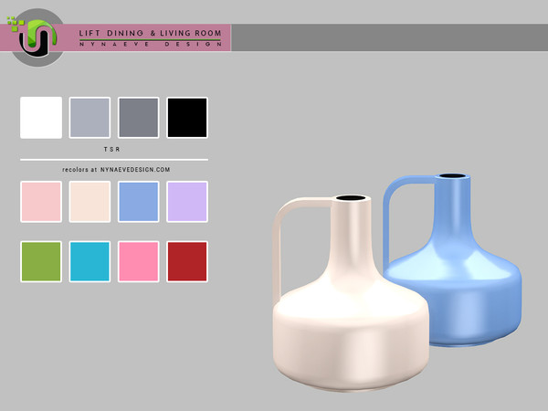 Sims 4 — Lift Vase V2 by NynaeveDesign — Lift Dining Living Room Decor - Vase V2 Found under: Decor - Miscellaneous Decor