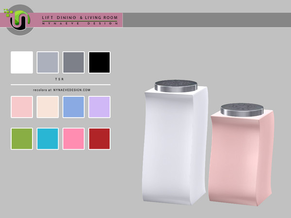 Sims 4 — Lift Salt by NynaeveDesign — Lift Dining Living Room Decor - Salt Found under: Decor - Miscellaneous Decor -