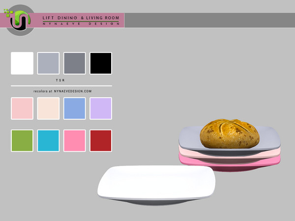 Sims 4 — Lift Plate by NynaeveDesign — Lift Dining Living Room Decor - Plate Found under: Decor - Miscellaneous Decor -