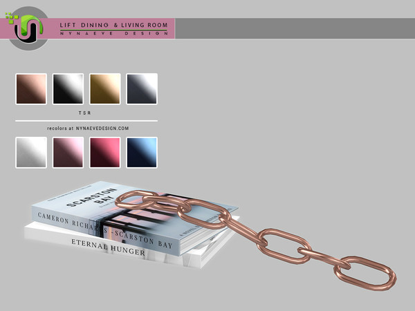 Sims 4 — Lift Decor Chain V1 by NynaeveDesign — Lift Dining Living Room Decor - Decor Chain V1 Found under: Decor -