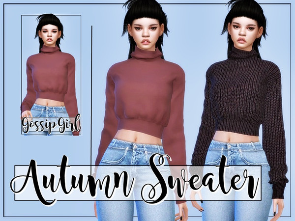Sims 4 — Autumn Sweater - GossipGirl by GossipGirl-S4 — This is my first Mesh, my first Sweater - 20 Swatches - MY Mesh -