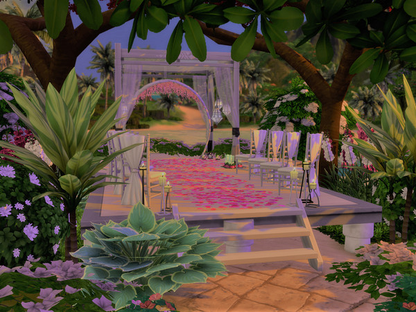 Sims 4 — Lagoon of Lovers - wedding place by Alibrandi2 — Sunset, beach, view of the lagoon and you. Beautiful, in love,