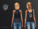 Sims 4 — Tiger Animal T-shirt by MikeNovak — Base Game Mesh 4 swatches Female T-Shirt everyday, sleepwear Teen - Adult -