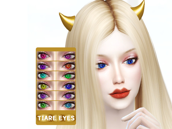 Sims 4 — Tiare_C01 by TIAREHOME — Tiare's eye colors face faint - 16colors 