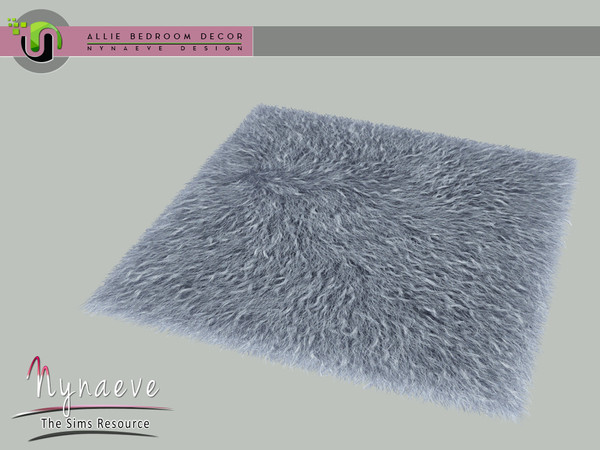 Sims 3 — Allie Bedroom - Fur Rug by NynaeveDesign — Allie Bedroom - Fur Rug Located in: Decor - Rugs Price: 157 Tiles: