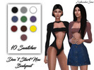Sims 4 — Don't Start Now Bodysuit (2 Versions) by ZentacularSims — Don't Start Now Bodysuit 10 Swatches Top and Full Body