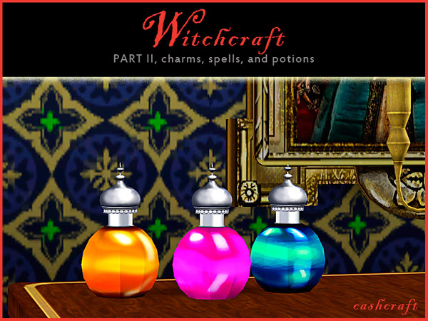 Sims 3 — Witchcraft Magical Potion Set 02 by Cashcraft — A second set of magical potions, which are decorative only.