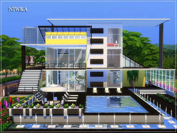 Sims 4 — NIWKA by marychabb — NIWKA Modern home for Your's Sims . Fully furnished and decorated. Tested Ground Floor