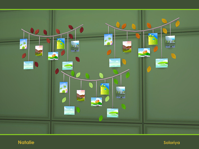 Sims 4 Natalie. Paintings with Leaves by soloriya