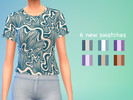 Sims 4 — MariOgTia - Fancy T-shirt with Wavy Patterns Romantic Garden by MariOgTia — This time I chose to use a beautiful