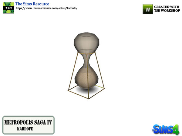 Sims 4 — kardofe_Metropolis Saga_Hourglass by kardofe — Hourglass in metal and crystal 