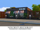 Sims 4 — Newcrest's Restaurant by ElsethSIMS — This lot features a modern restaurant, with dim light and a very cozy