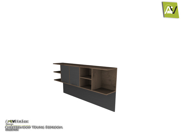 Sims 3 — Chesterwood Wall Shelf With Cabinet by ArtVitalex — - Chesterwood Wall Shelf With Cabinet - ArtVitalex@TSR, Dec