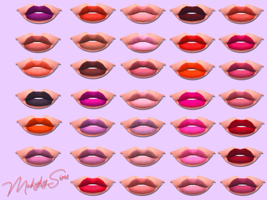 The Sims Resource - Matte Velvetines Liquid Lipstick