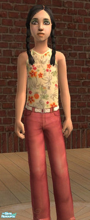Sims 2 — Yellow Shirt by Abelie — Lovely shirt for girl.