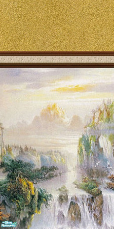 Sims 2 — Many Asian and More - Individual Item by Lorah — 16 Walls, 9 Floors in various styles; Purple, red, gold, green,