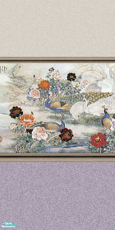 Sims 2 — Many Asian and More - Individual Item by Lorah — 16 Walls, 9 Floors in various styles; Purple, red, gold, green,