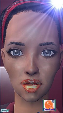 Sims 2 — Warm Madrid Plastic Lips by Lanebran — Very shiney lip gloss.